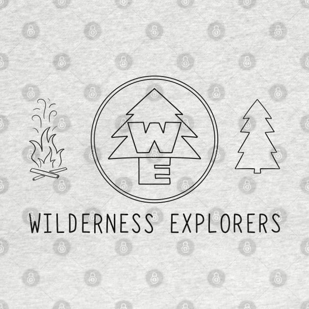 Wilderness Explorers Badge Minimalistic Art for Adventurers by ShutterStudios